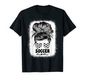 Proud Soccer Mom Mama Mommy Messy Bun T-Shirt - Unique Graphic Men Women