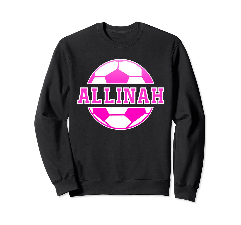 Allinah Name Soccer Play Football Sweatshirt - Minimalist Print Unisex