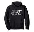 Peace Love Futsal Funny Futsal Hoodie - Novelty Apparel Men Women