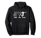 Peace Love Futsal Funny Futsal Hoodie - Novelty Apparel Men Women