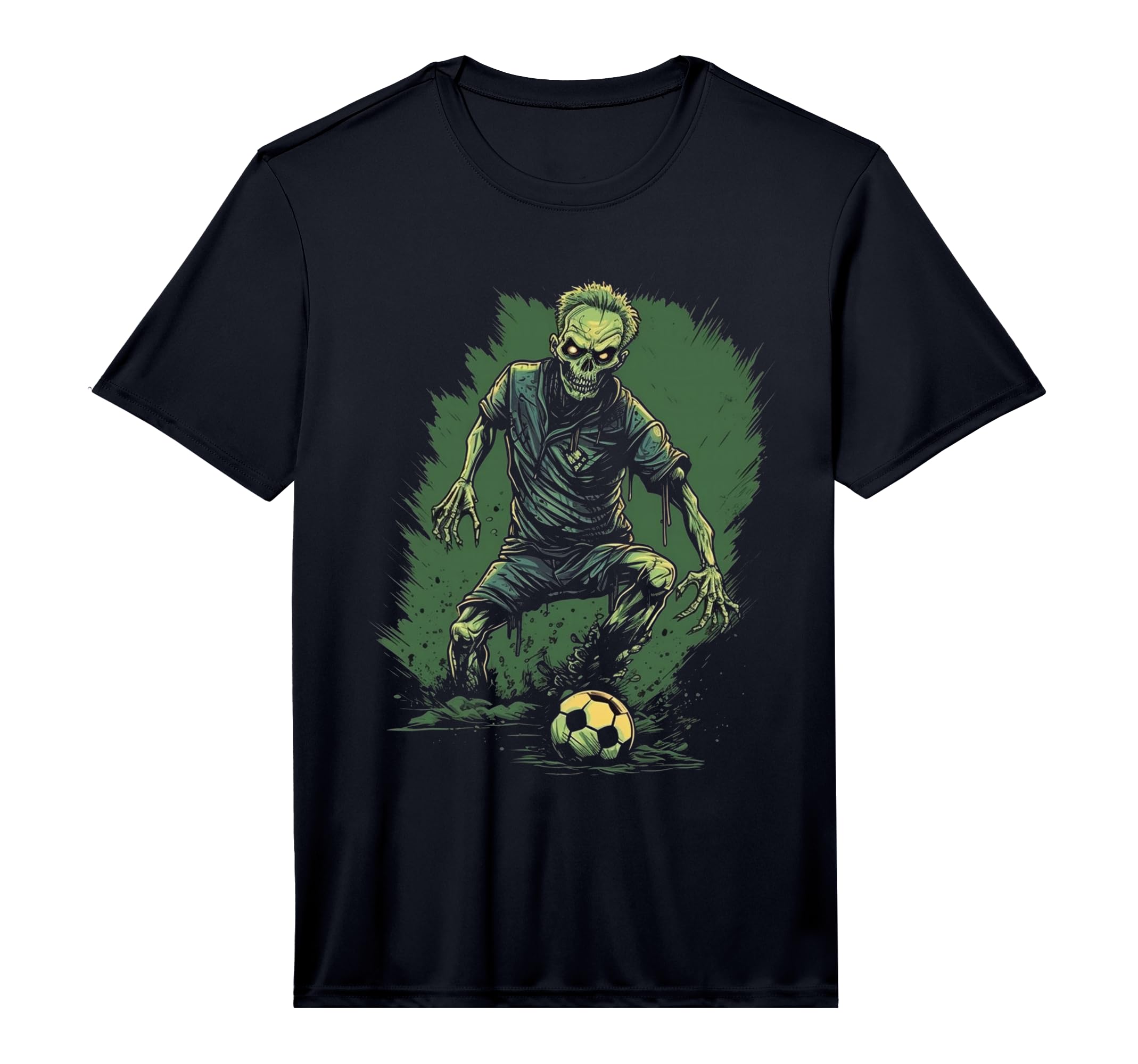 Zombie Soccer Player Halloween Costume T-Shirt - Graphic Print Men Women