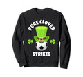 Soccer Striker Pure Clover Strikes Sweatshirt - Custom Art Print Unisex