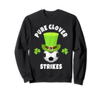 Soccer Striker Pure Clover Strikes Sweatshirt - Custom Art Print Unisex