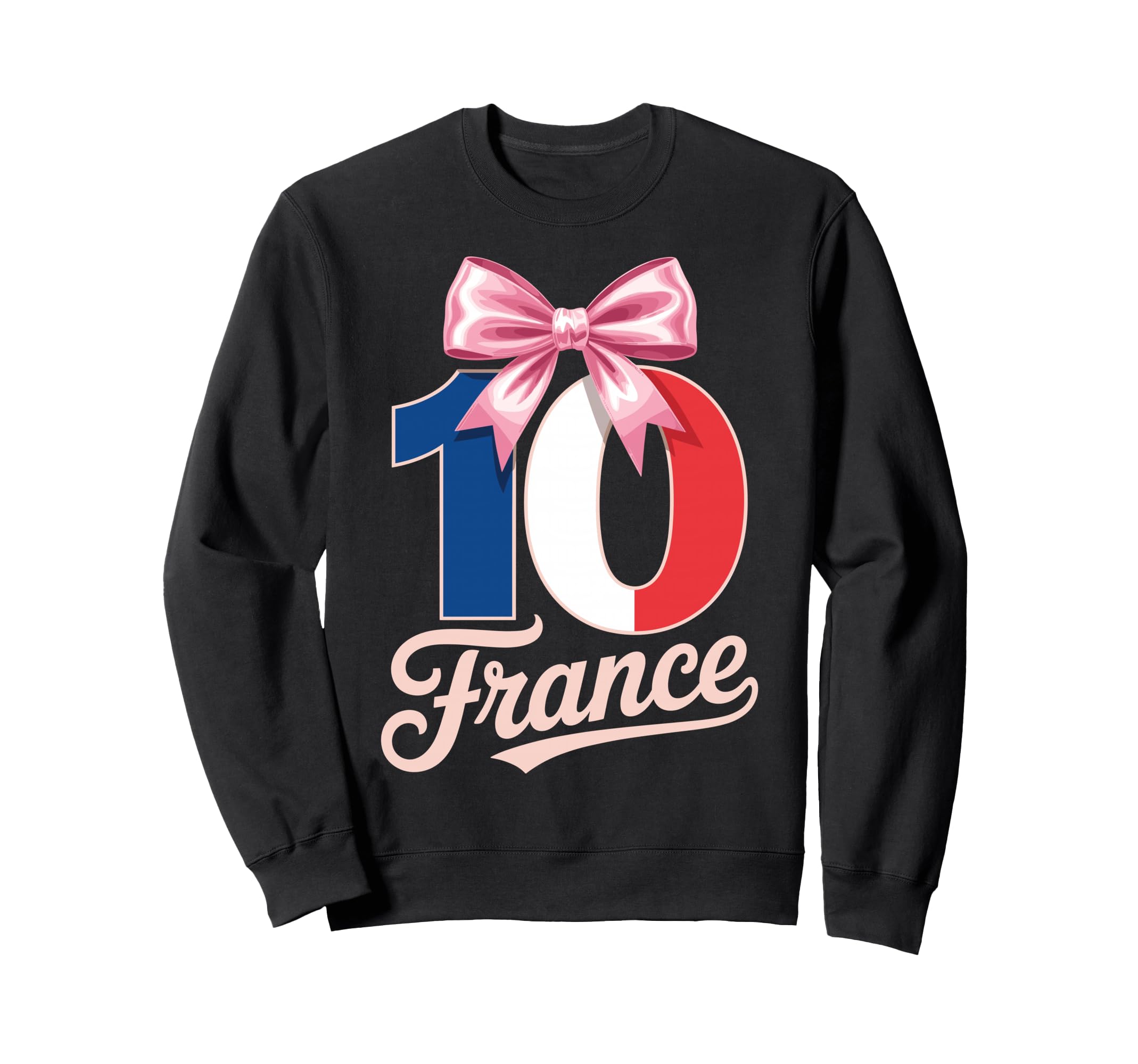 10 France Birthday Number 10 Sweatshirt - Minimalist Print for Adults