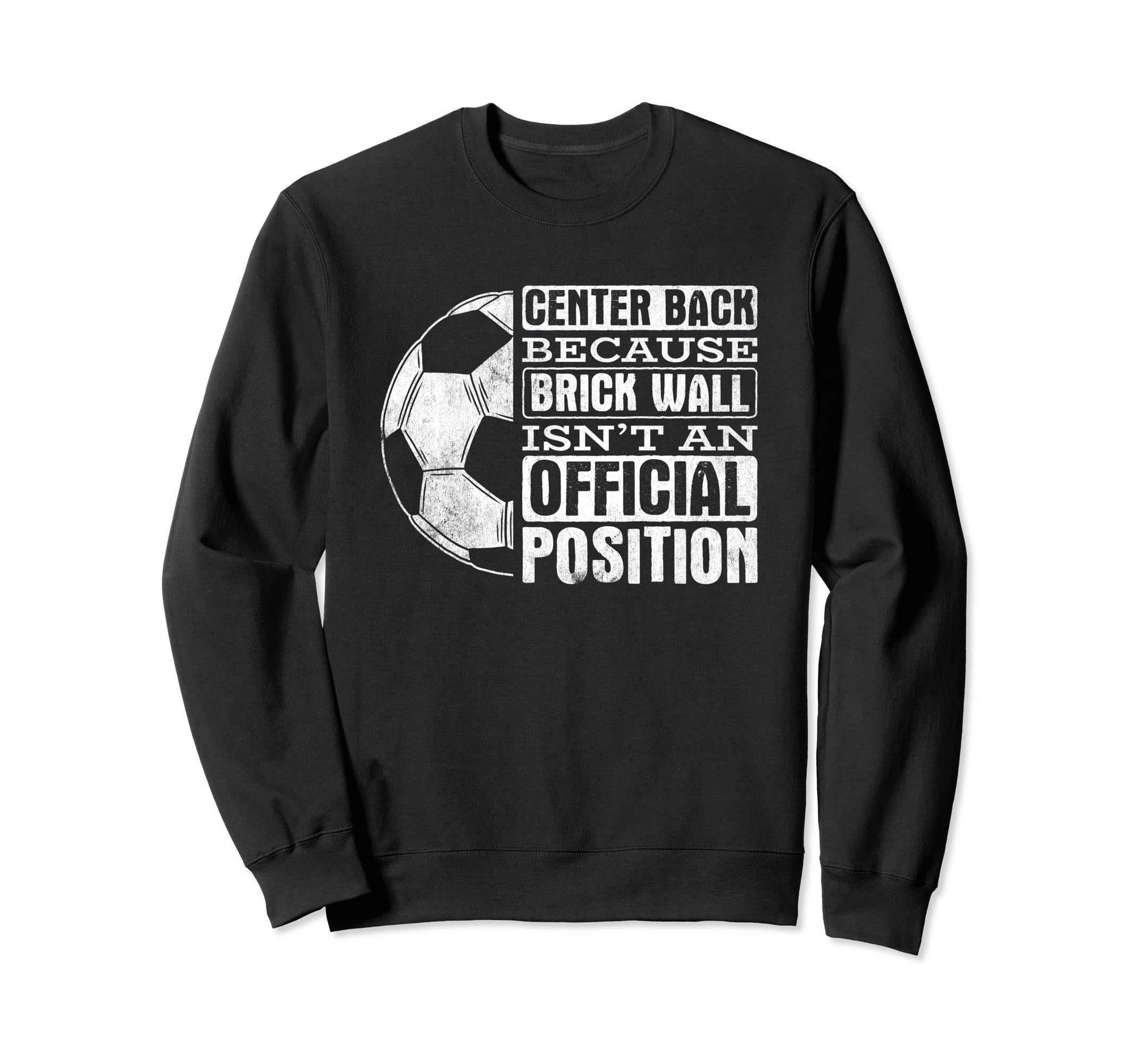 Center Back Brick Wall Position Sweatshirt - Minimalist Print Men Women