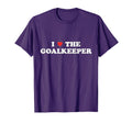 I Love Goalkeeper Heart Soccer T-Shirt - Custom Art Print for Adults