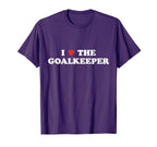 I Love Goalkeeper Heart Soccer T-Shirt - Custom Art Print for Adults
