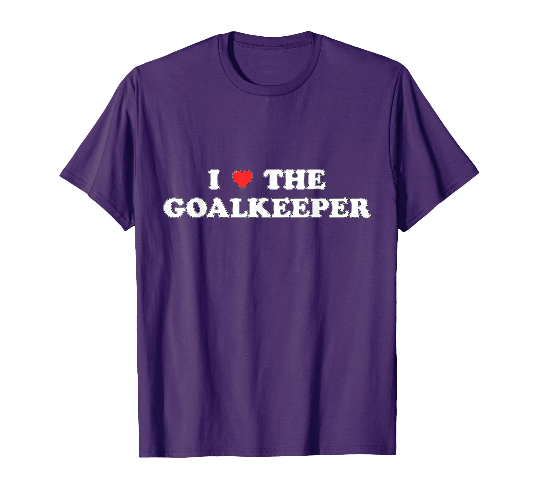 I Love Goalkeeper Heart Soccer T-Shirt - Custom Art Print for Adults