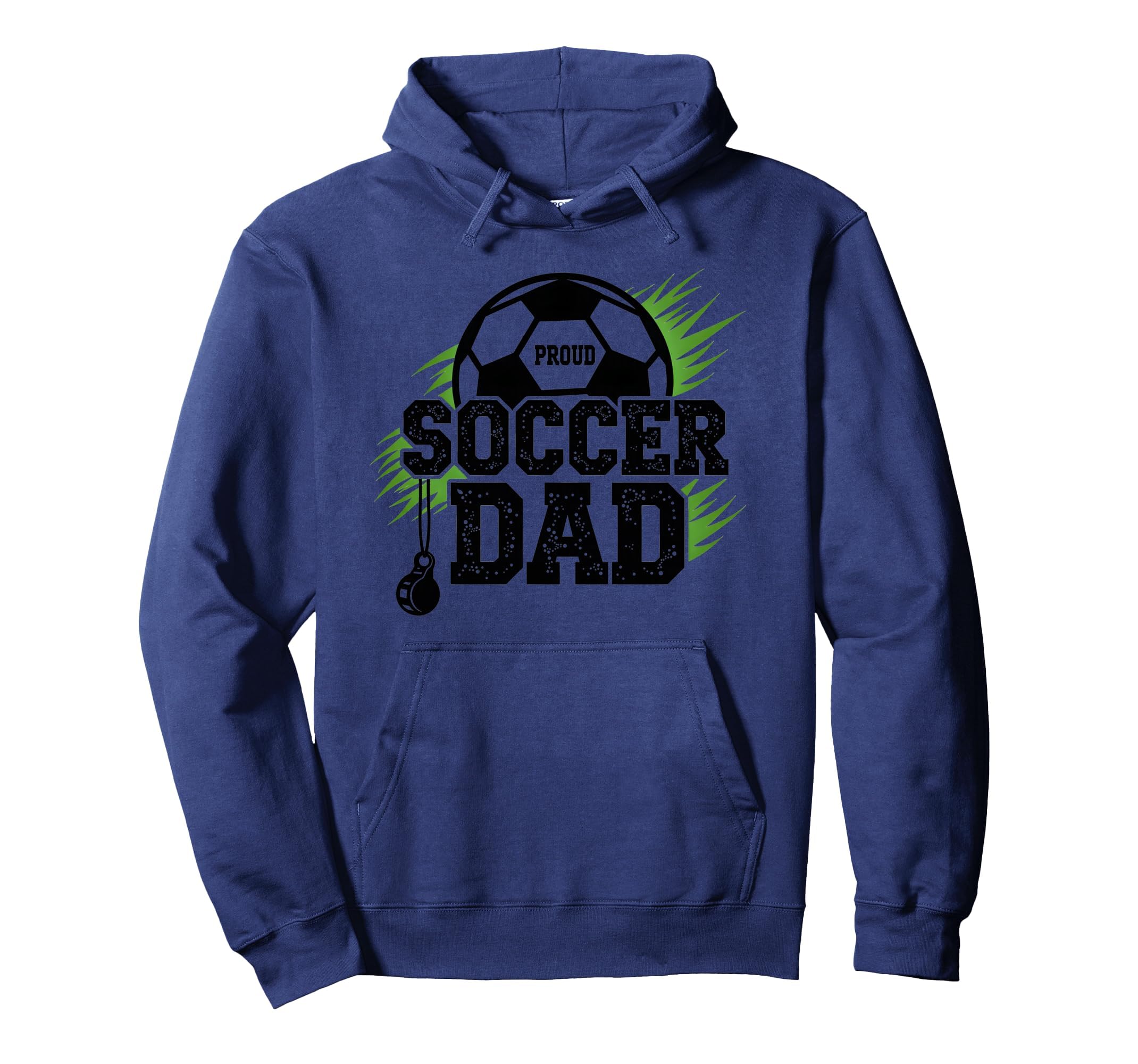 Proud Soccer Dad Whistle Sports Fan Hoodie - Custom Art Print Men Women