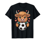 Soccer Cow Just Who Loves Heifer T-Shirt - Novelty Apparel Men Women