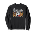 Soccer Mom Leopard Mom Soccer Sweatshirt - Trendy Graphic for Adults
