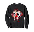 Dabbing Soccer England Jersey Floral Sweatshirt - Novelty Apparel Unisex