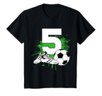 5Th Birthday 5 Years Soccer Football T-Shirt - Minimalist Print Unisex