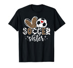 Soccer Sister Soccer Player Heart T-Shirt - Graphic Print for Adults