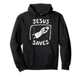 Christian Jesus Saves Soccer Hoodie - Fun Novelty Design Men Women