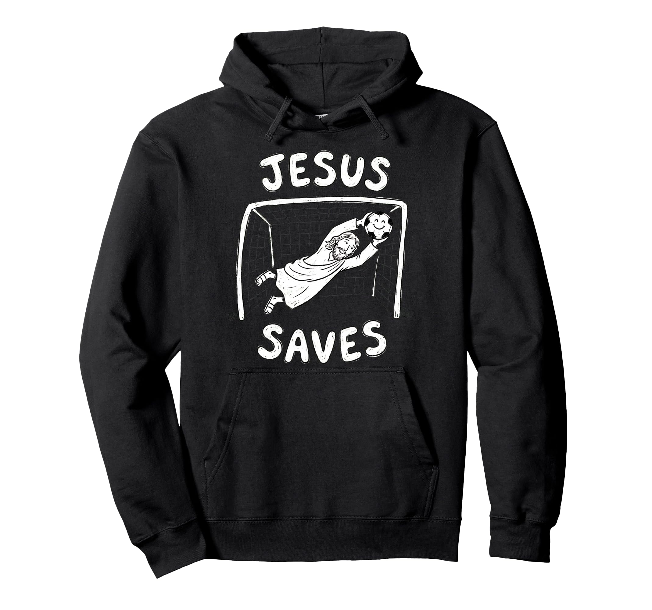 Christian Jesus Saves Soccer Hoodie - Fun Novelty Design Men Women
