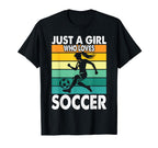 Just Who Loves Soccer Soccer T-Shirt - Graphic Print for Adults