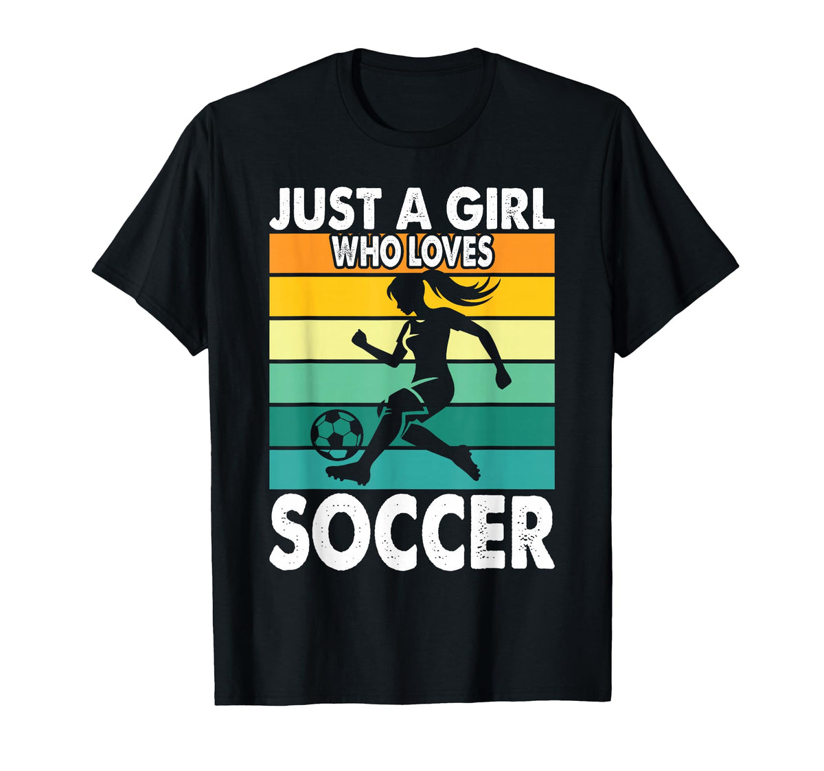 Just Who Loves Soccer Soccer T-Shirt - Graphic Print for Adults