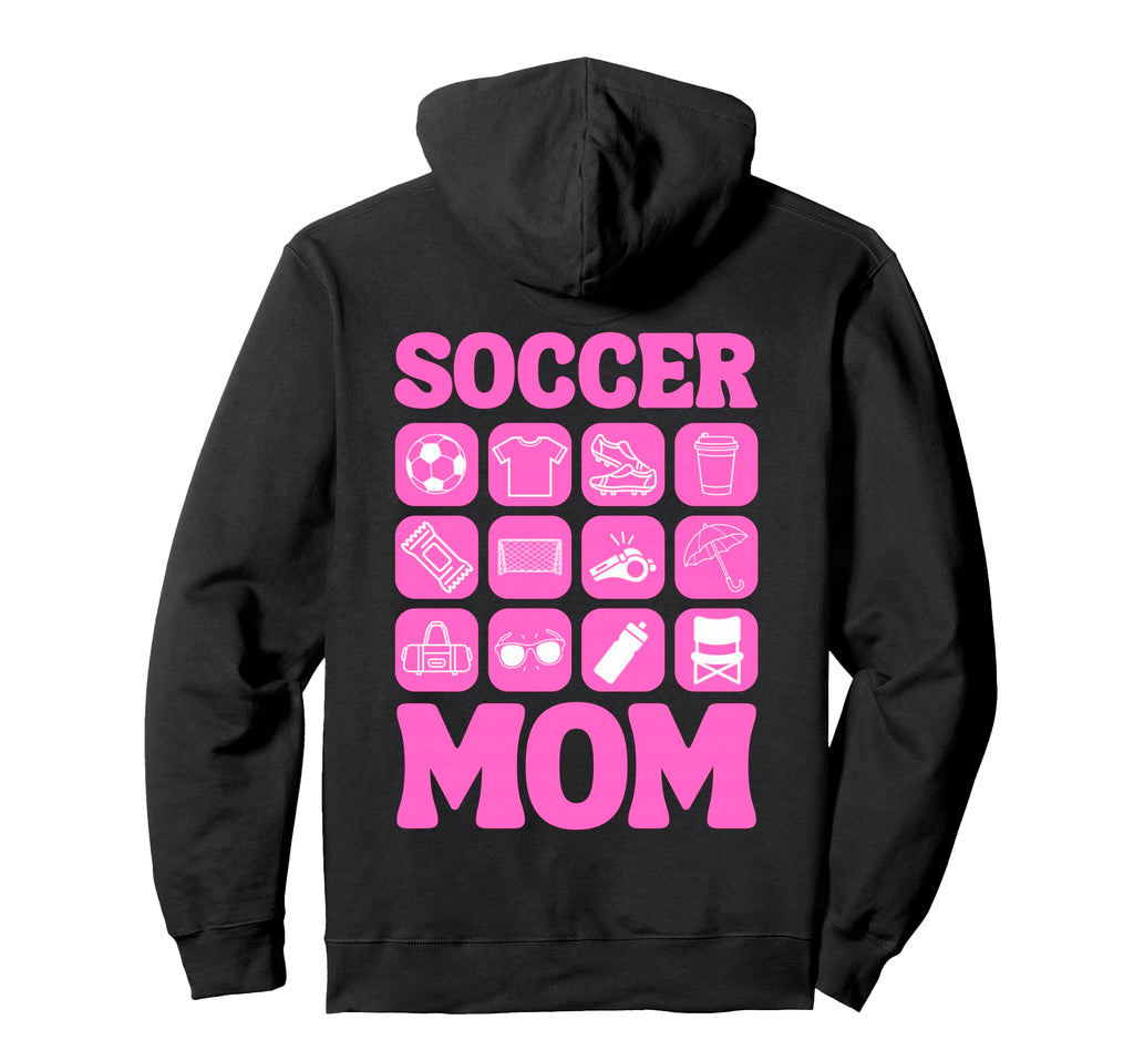 Soccer Mom Icons Soccer Hoodie - Aesthetic Graphic for Adults