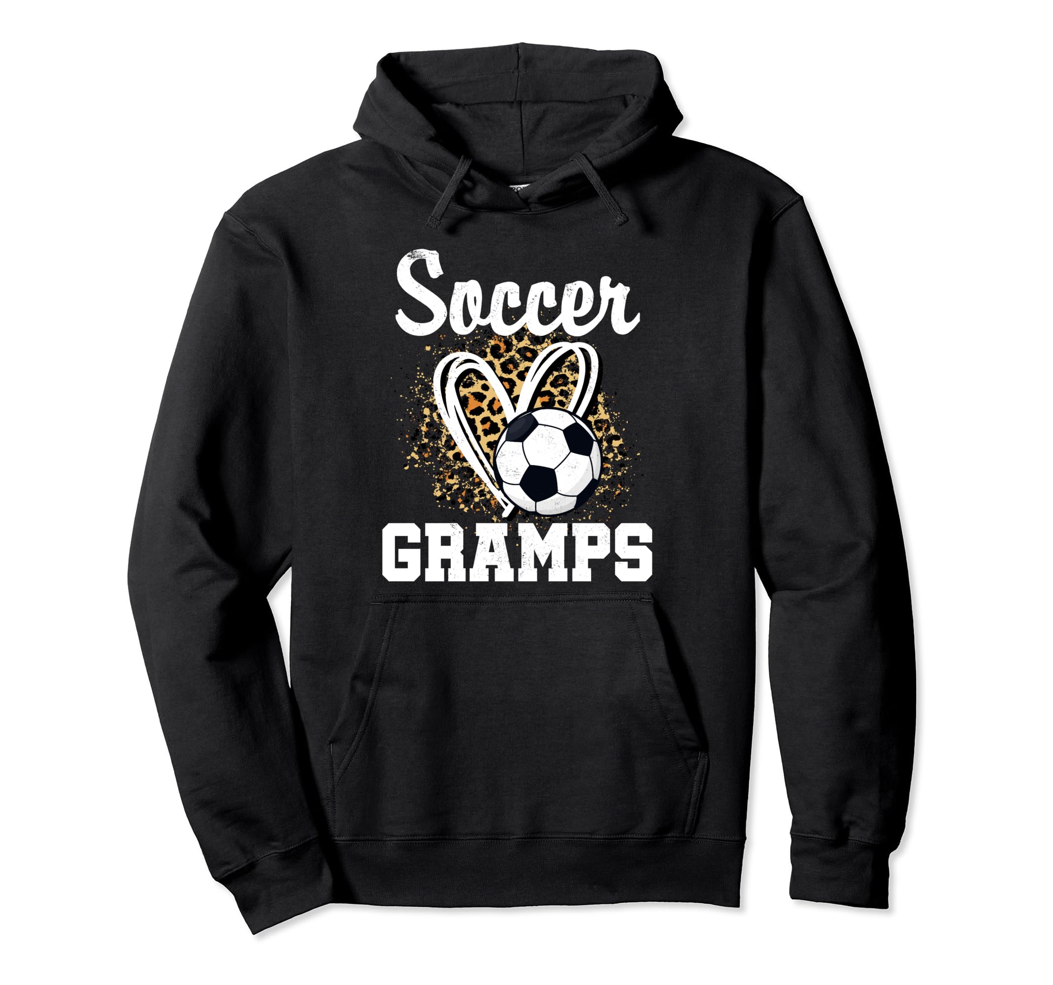Soccer Gramps Leopard Heart Matching Hoodie - Minimalist Print Men Women