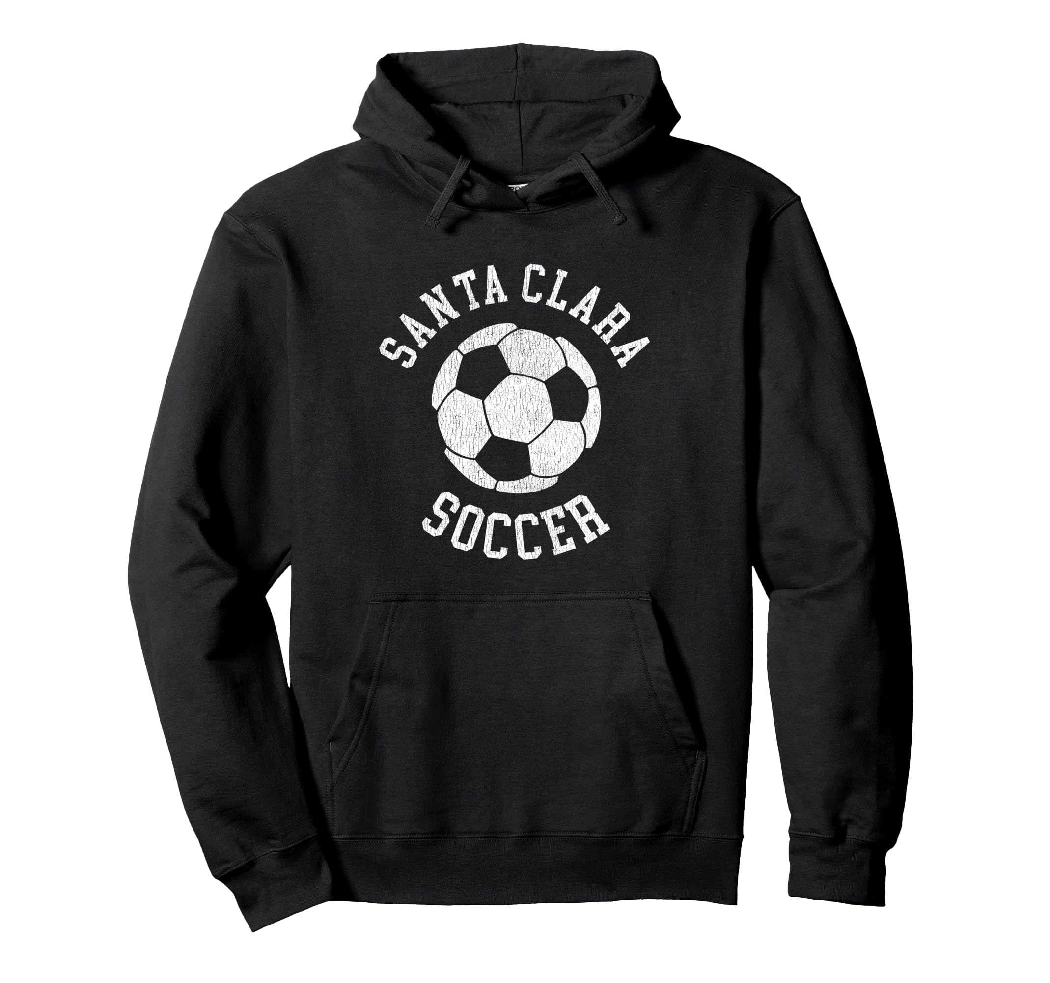 Santa Clara Soccer Distressed 90S Hoodie - Custom Art Print Men Women