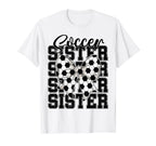 Soccer Sister Coquette Bow Soccer T-Shirt - Unique Graphic for Adults