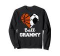 Ball Grammy Heart Funny Soccer Sweatshirt - Casual Everyday Wear Men Women