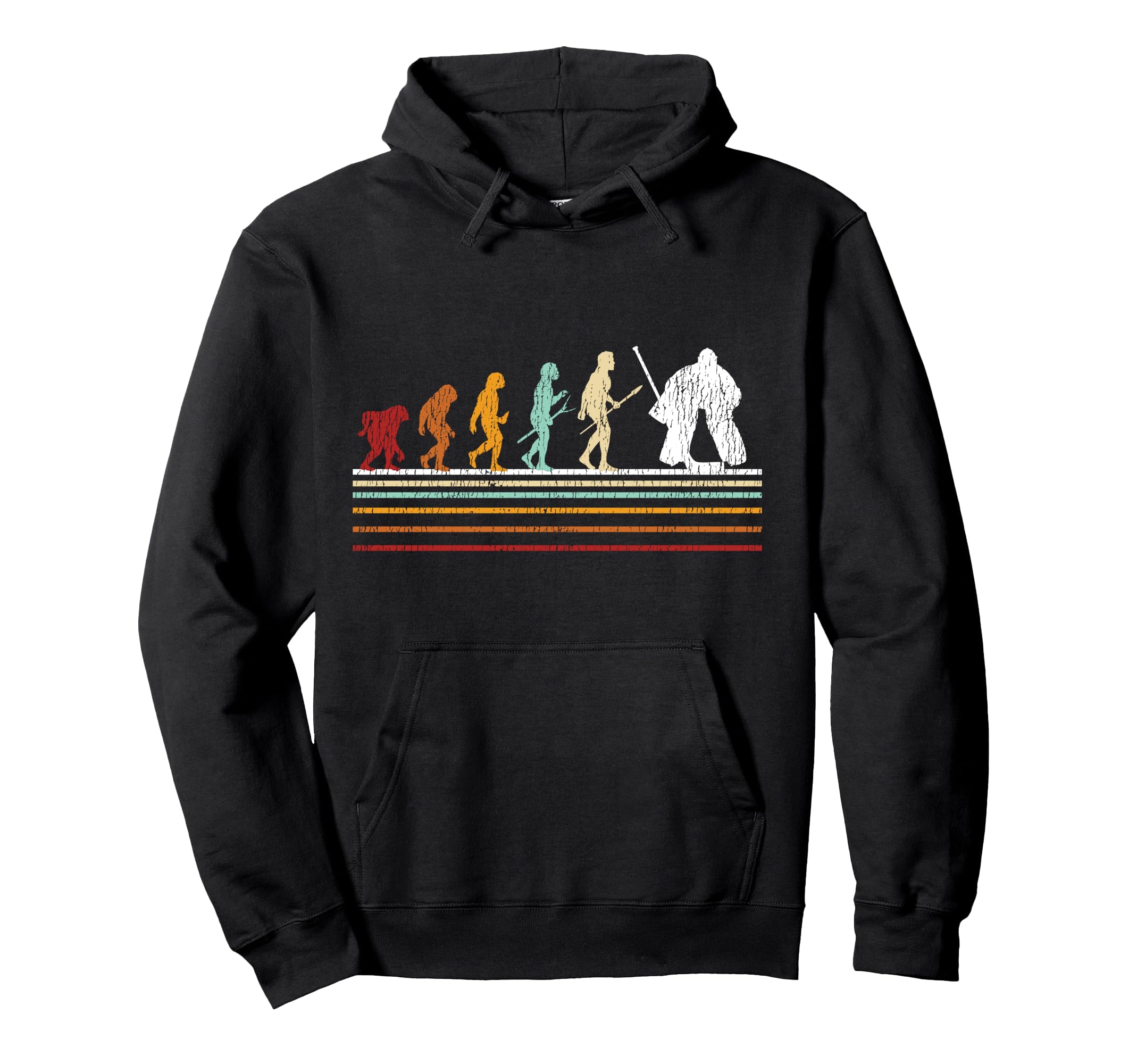 Ice Hockey Goalie Goalkeeper Evolution Hoodie - Custom Art Print for Adults