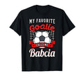 My Favorite Goalie Calls Me Babcia Soccer T-Shirt - Trendy Graphic Unisex