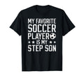 Proud Soccer Step Dad Soccer T-Shirt - Casual Everyday Wear Men Women