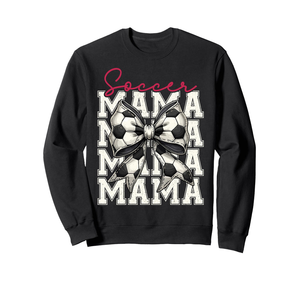 Soccer Mama Funny Coquette Bow Sweatshirt - Casual Everyday Wear Men Women
