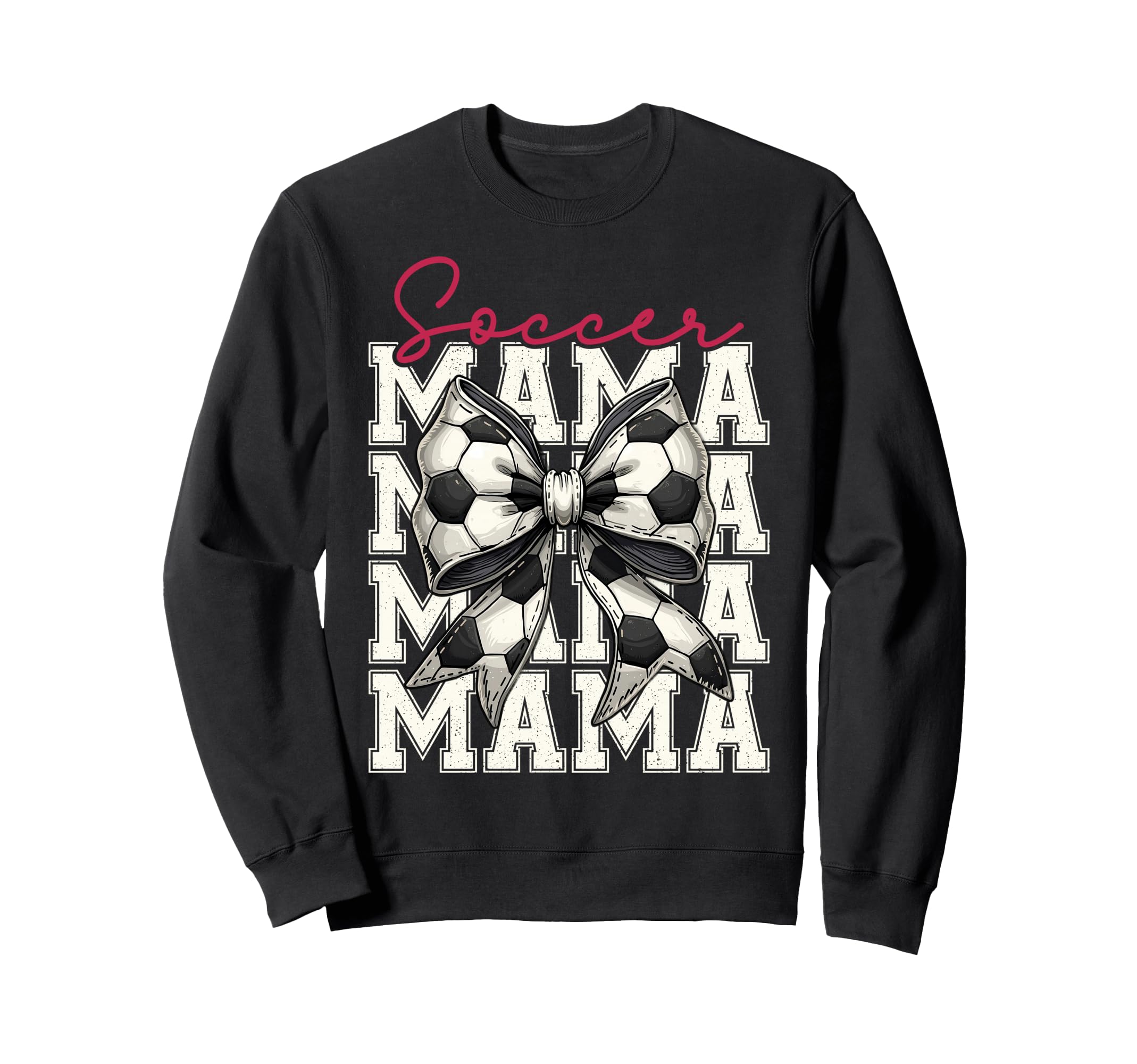 Soccer Mama Funny Coquette Bow Sweatshirt - Casual Everyday Wear Men Women