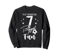 Number 7 Biggest Fan Soccer Player Sweatshirt - Graphic Print Unisex