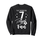 Number 7 Biggest Fan Soccer Player Sweatshirt - Graphic Print Unisex