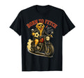 Golden Retriever Motorbike Love T-Shirt - Minimalist Print for Adults