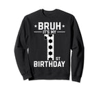 1 Year Old Birthday Soccer Bruh Its Sweatshirt - Unique Graphic Men Women
