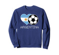 Argentina Soccer Argentinian Flag Sweatshirt - Minimalist Print for Adults
