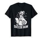 Soccer Mom Skeletton Halloween Soccer T-Shirt - Streetwear Style Unisex