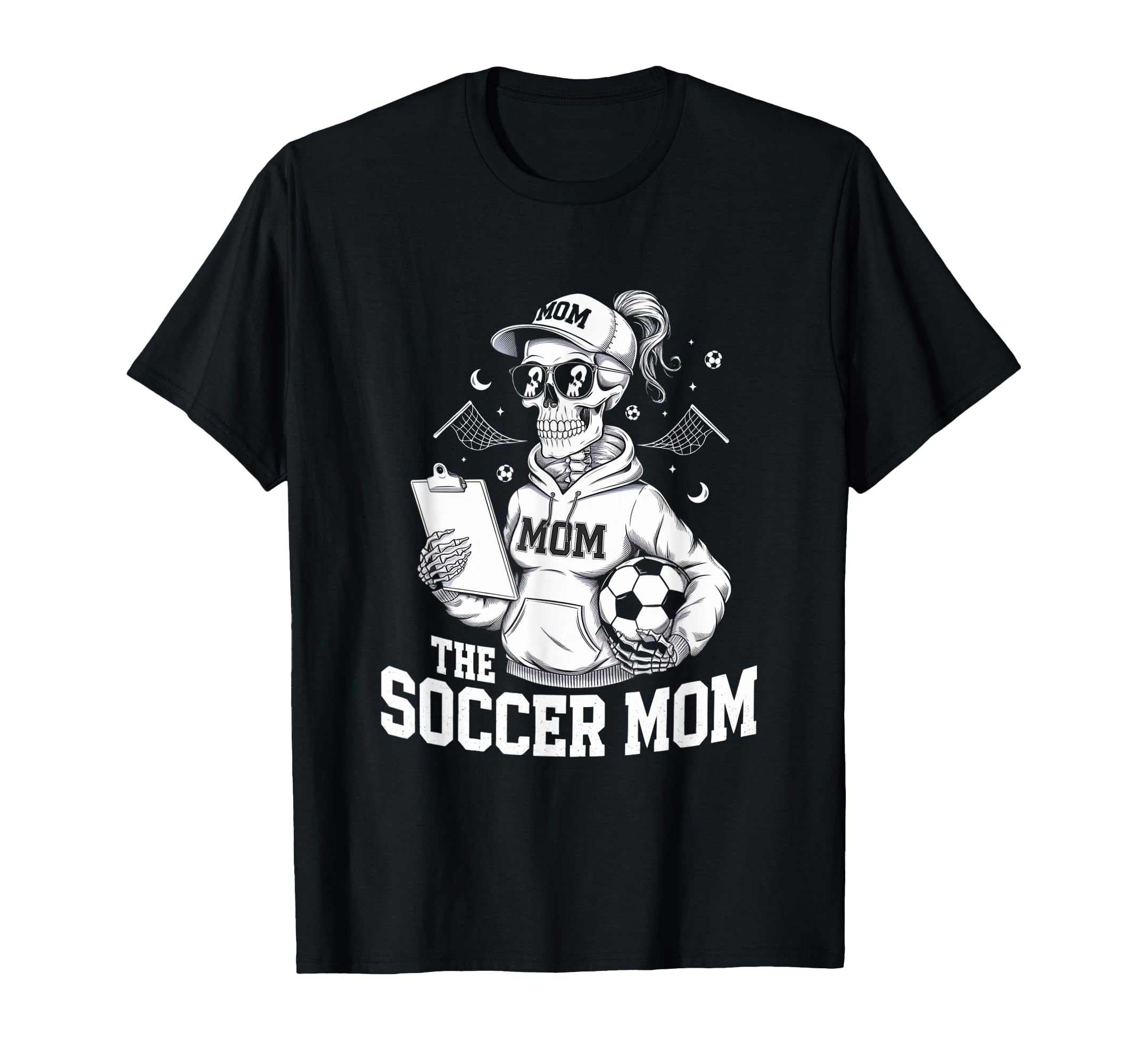 Soccer Mom Skeletton Halloween Soccer T-Shirt - Streetwear Style Unisex