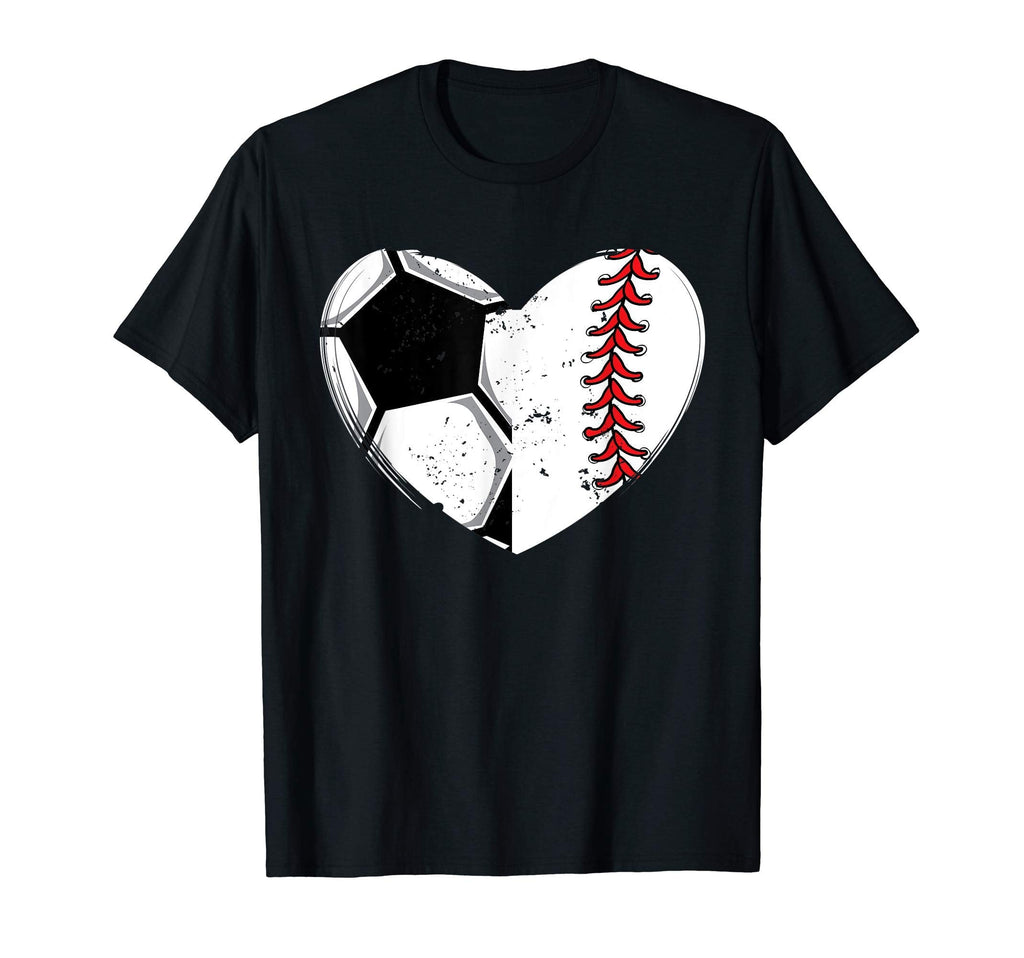 Baseball Lover Heart Soccer Player Gift T-Shirt - Unique Graphic Men Women