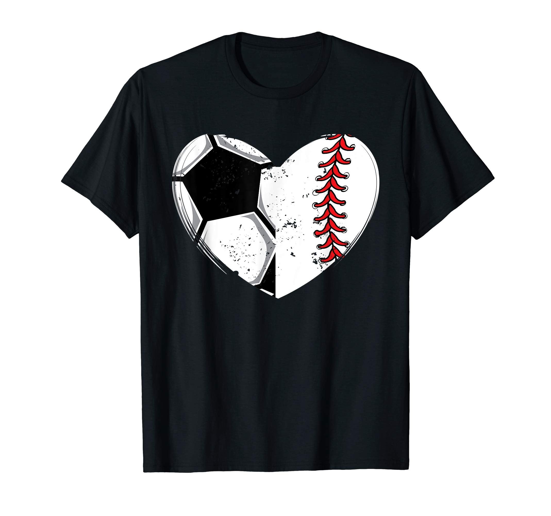 Baseball Lover Heart Soccer Player Gift T-Shirt - Unique Graphic Men Women