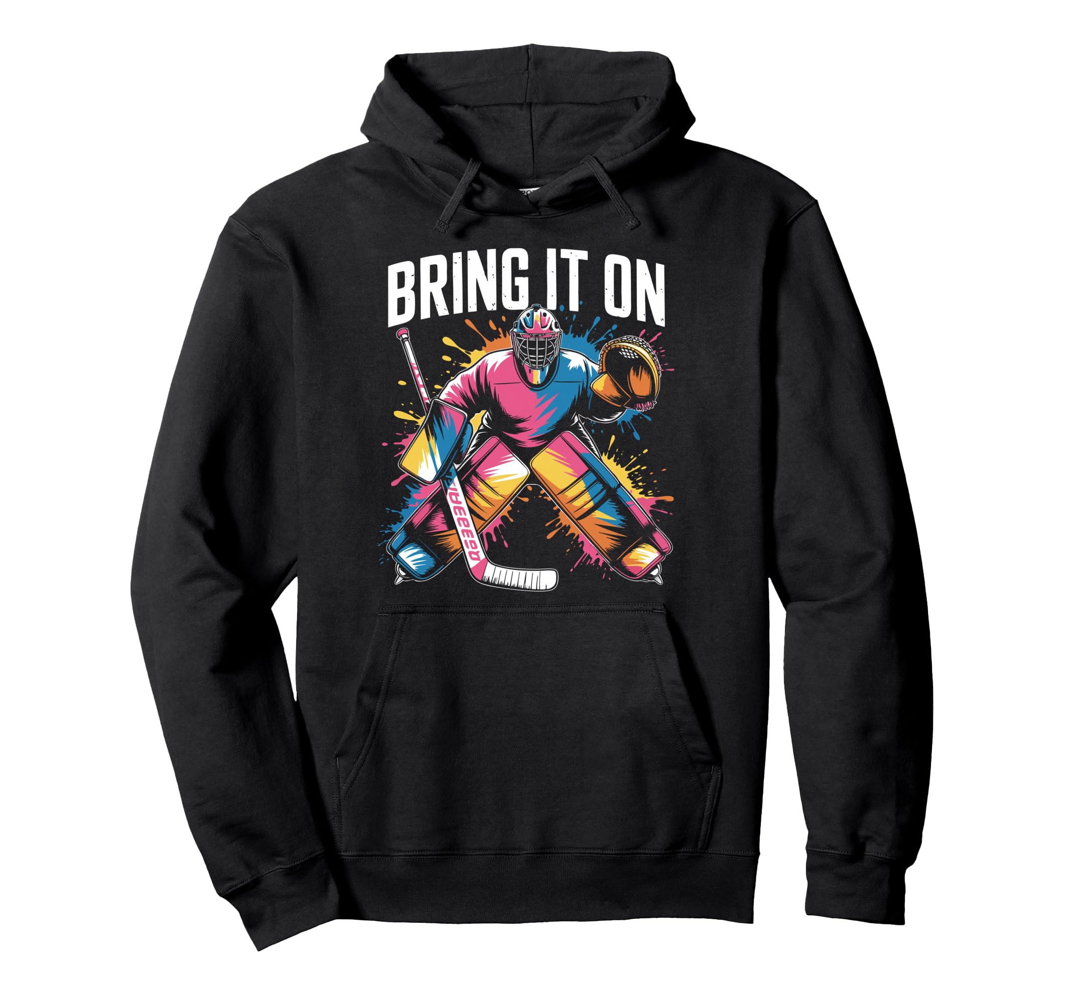 Ice Hockey Goalkeeper Artwork Hockey Hoodie - Novelty Apparel Men Women