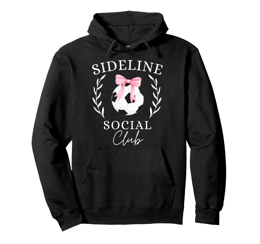 Sideline Social Club Coquette Soccer Mom Hoodie - Trendy Graphic Men Women