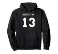 Number 13 Biggest Fan Sport Spirit Wear Hoodie - Minimalist Print Unisex