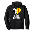 Ball Mimi Funny Soccer Softball Heart Hoodie - Custom Art Print for Adults