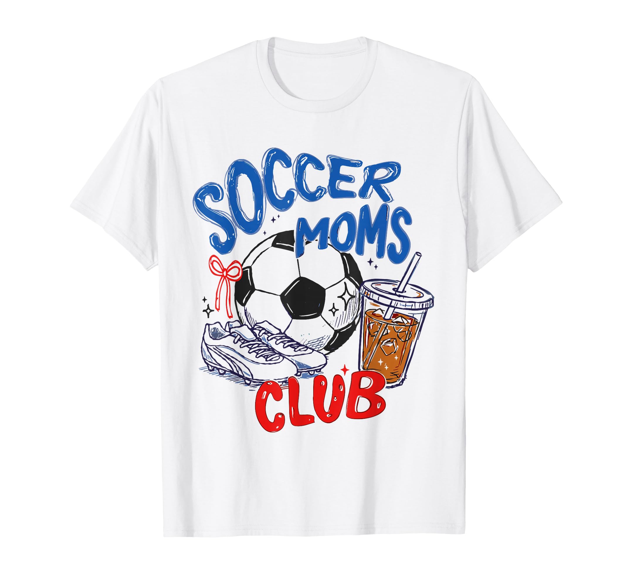 Soccer Moms Club Game Day Mothers Day T-Shirt - Minimalist Print Men Women