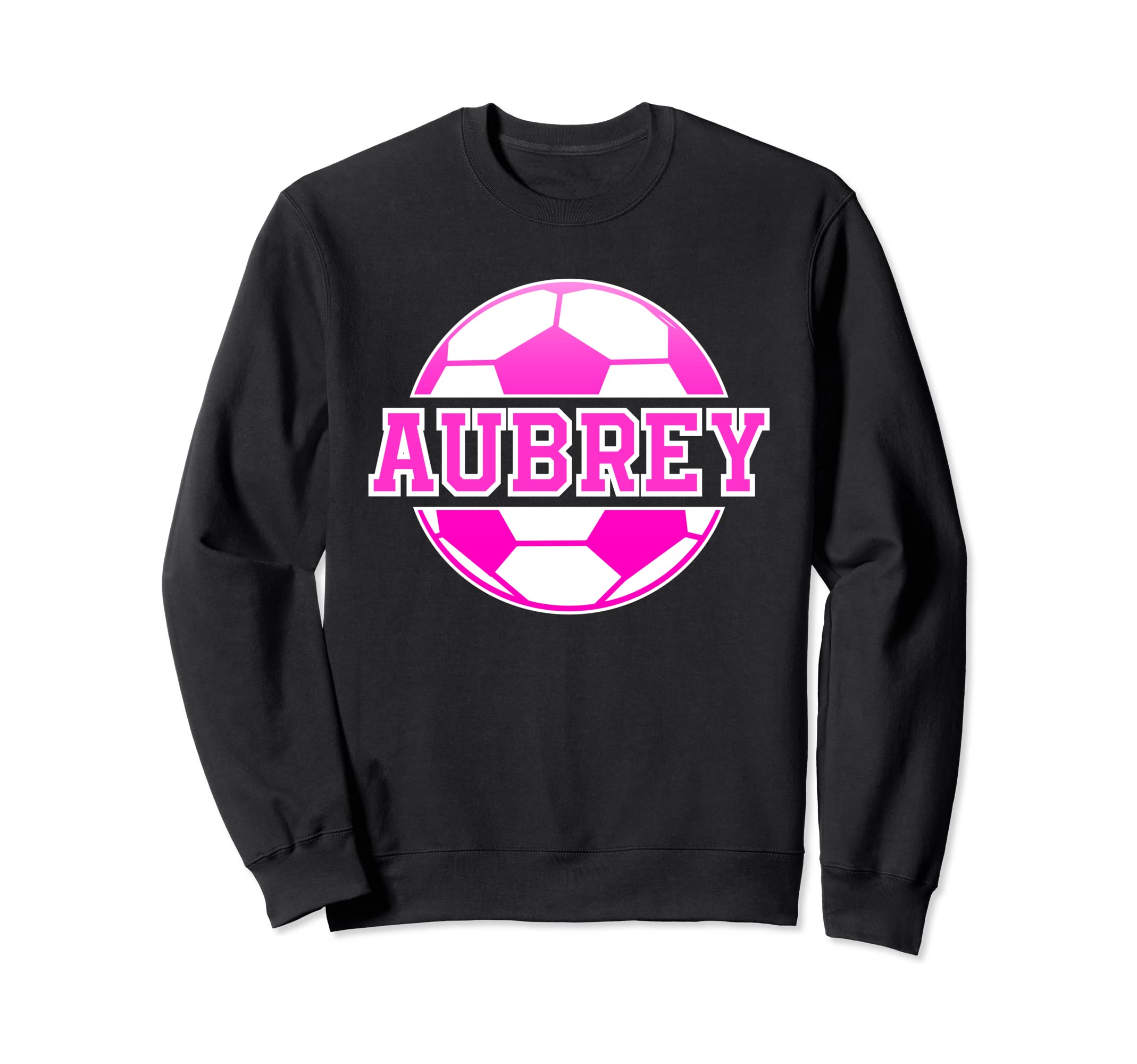 Aubrey Name Soccer Play Football Sweatshirt - Minimalist Print for Adults