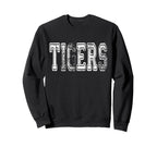 Tigers Mascot Distressed Sweatshirt - Casual Everyday Wear for Adults