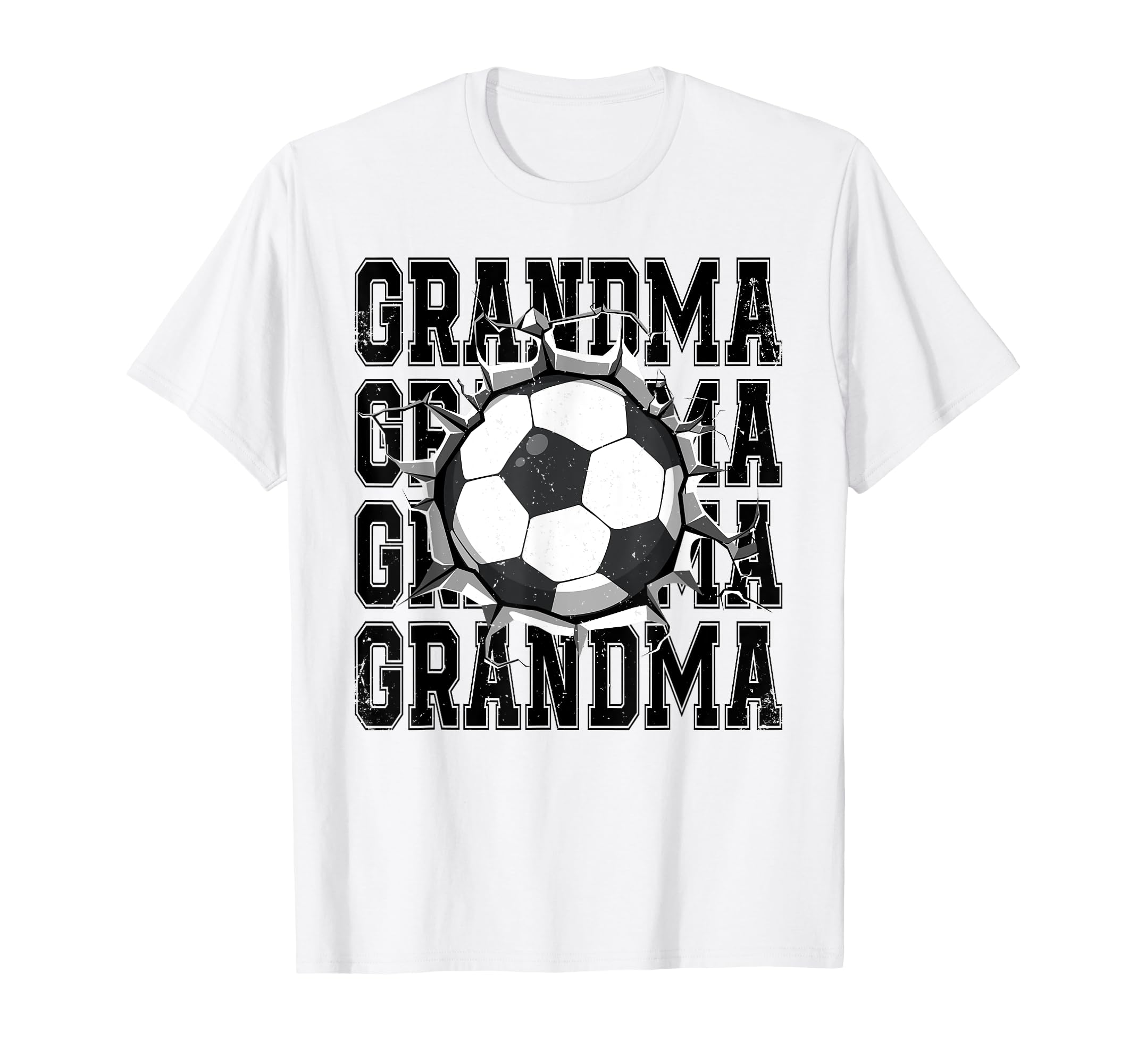 Soccer Grandma Cracked Wall Family T-Shirt - Minimalist Print for Adults