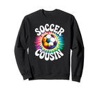Soccer Cousin Tie Dye Spirit Sweatshirt - Trendy Graphic Men Women